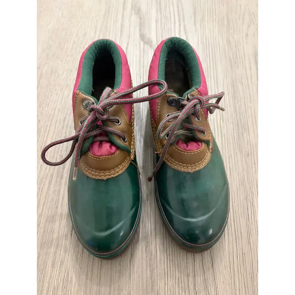 Chill Mark Duck Shoes Green Brown Lace Up Women’s Size 7